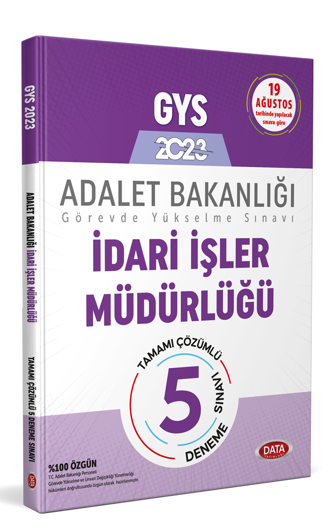 GYS Adalet Bakanlığı İdari İşler Müdürlüğü Çözümlü 5 Deneme Sınavı