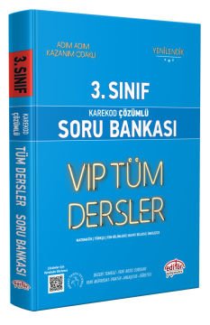 3. Sınıf VIP Tüm Dersler Soru Bankası Mavi Kitap - Karekod Çözümlü