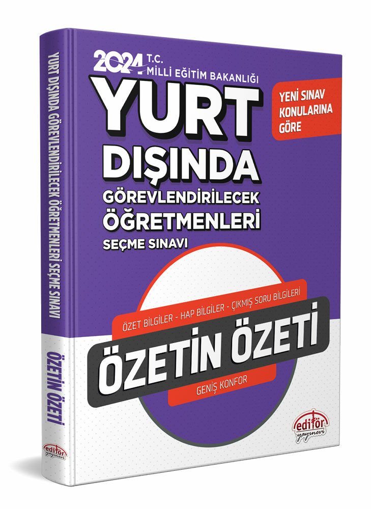 2024 MEB Yurt Dışında Görevlendirilecek Öğretmenleri Seçme Sınavı Özetin Özeti