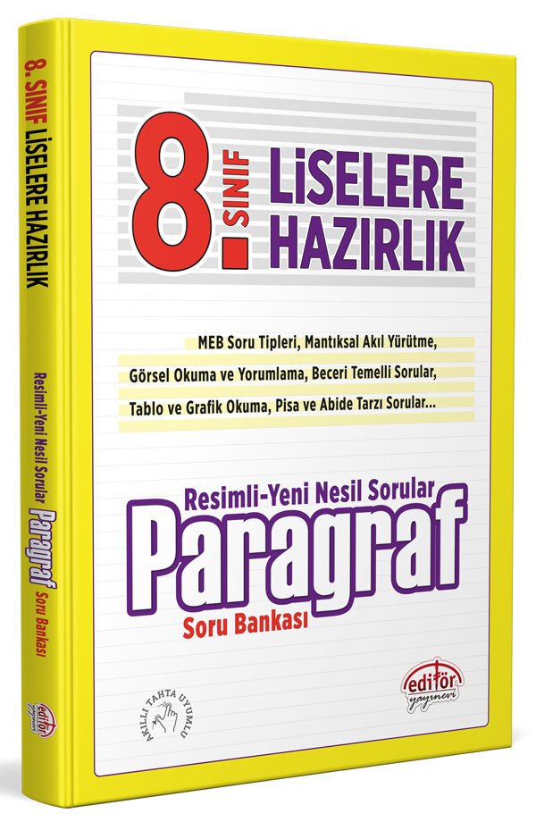 8. Sınıf Resimli Yeni Nesil Sorularla Paragraf Soru Bankası