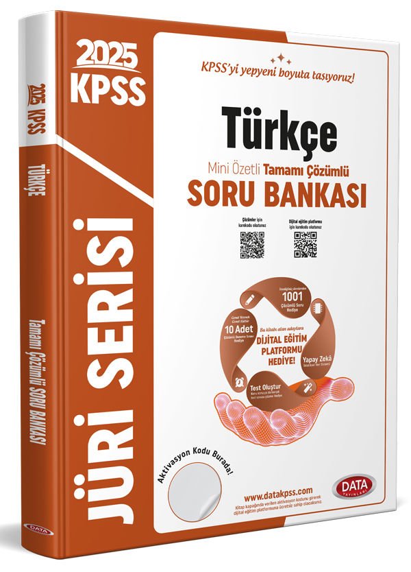 2025 KPSS Jüri Serisi Mini Özetli Türkçe Tamamı Çözümlü Soru Bankası + Dijital Eğitim Platformu Hediye