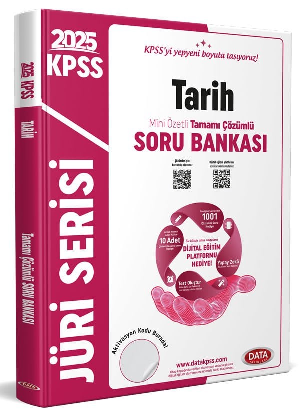 2025 KPSS Jüri Serisi Tarih Mini Özetli Tamamı Çözümlü Soru Bankası + Dijital Eğitim Platformu Hediye