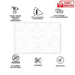 SİLVER MERMER DESENLİ PVC PANEL 41X62 cm