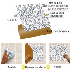 Kendinden Yapışkanlı Geometrik 045 Desenli 30x30 cm