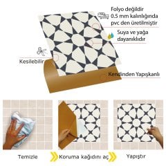 Kendinden Yapışkanlı Yıldızlı Desen 30x30 cm