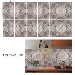 KATLI MERMER DESENLİ PVC PANEL 41X62 cm