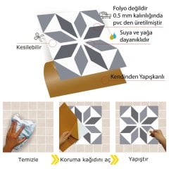 Kendinden Yapışkanlı Geometrik 01 Desenli 30x30 cm