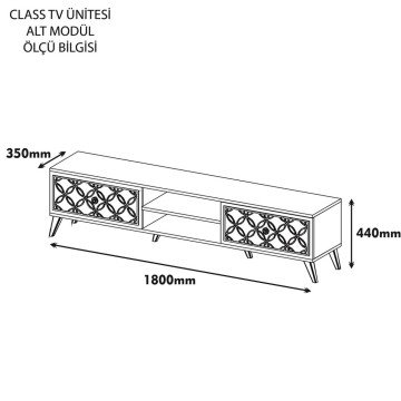 Class Tv Ünitesi - Ceviz / Beyaz