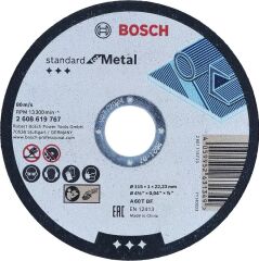 Bosch Standart Metal Kesme Diski 115x1mm