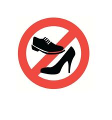 Saray Sticker ''Ayakkabı ile Girilmez''