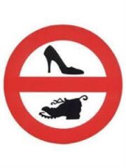 Lalizas Pvc Sticker '' Ayakkabı ile Girilmez''