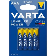 Varta Longlife Power İnce Kalem Pil AAA 8li