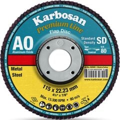 Karbosan Alüminyum Oksit Flap Disk Zımpara 180mm