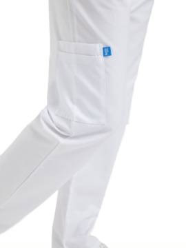BASIC- Erkek Likralı Beyaz Üniforma Pantolon