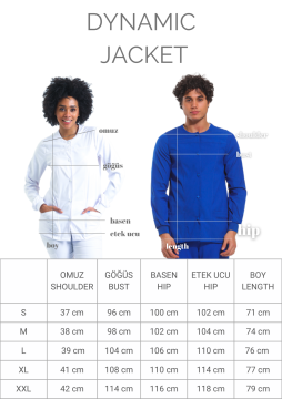 CEKET- Unisex Likralı Koyu Gri Medikal Ceket