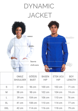 CEKET- Unisex Likralı Lacivert Medikal Ceket