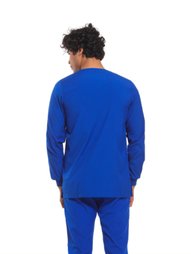 CEKET- Unisex Likralı Royal Mavi Medikal Ceket