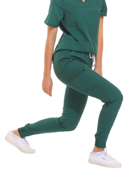 JANET- Kadın Likralı Yeşil Medikal Pantolon