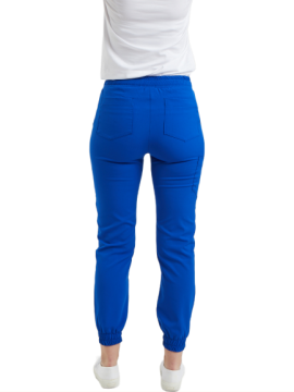 JOGGER- Kadın Likralı Royal Mavi Üniforma Pantolon