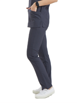 BASIC- Kadın Likralı Koyu Gri Üniforma Pantolon
