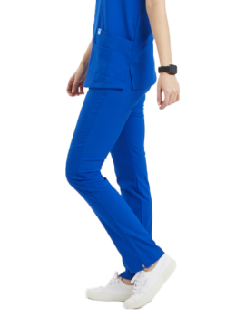 BASIC- Kadın Likralı Royal Mavi Üniforma Pantolon