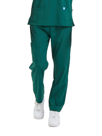 BASIC- Erkek Likralı Yeşil Üniforma Pantolon