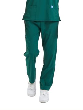 BASIC- Erkek Likralı Yeşil Üniforma Pantolon