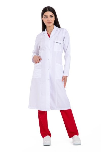 Beyaz önlük kadın model 110 cm Bp-08 56-7XL Özel Sipariş