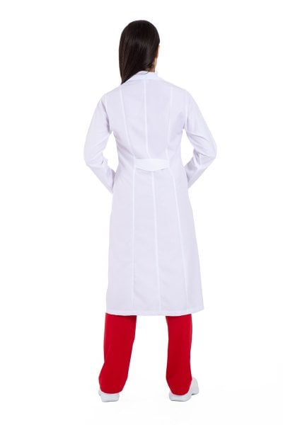 Beyaz önlük kadın model 110 cm Bp-08 56-7XL Özel Sipariş