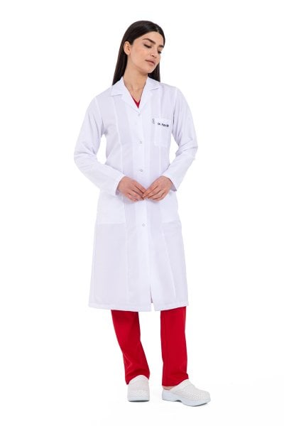 Beyaz önlük kadın model 110 cm Bp-08 56-7XL Özel Sipariş