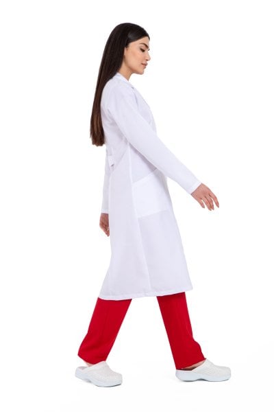 Beyaz önlük kadın model 110 cm Bp-08 56-7XL Özel Sipariş