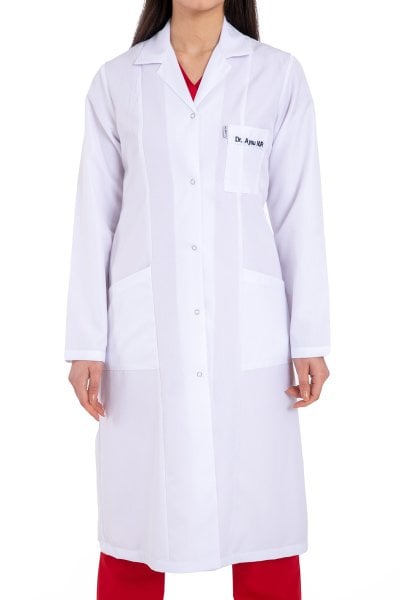 Beyaz önlük kadın model 110 cm Bp-08 56-7XL Özel Sipariş
