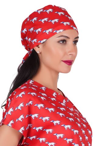 LABOR DRY TOUCH Cerrahi Bone - No:12 Kırmızı Köpek Desenli