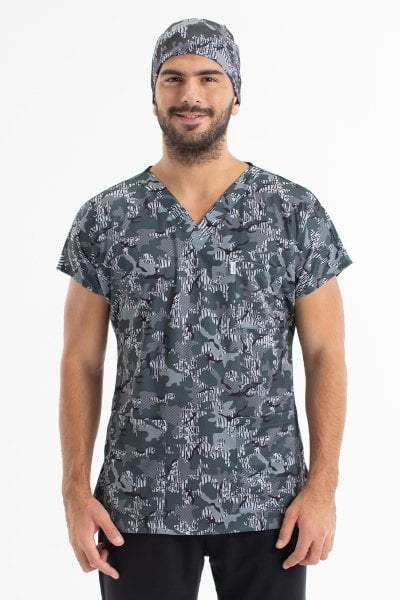 Cerrahi forma erkek tek üst desen 21 62-5XL Özel Üretim