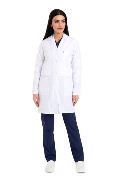 Kadın Beyaz, Ceket Yaka Alpaka Önlük Doktor, Öğretmen, Öğrenci Bp01