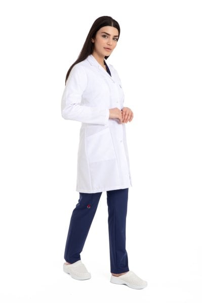 Kadın Beyaz, Ceket Yaka Alpaka Önlük Doktor, Öğretmen, Öğrenci Bp01