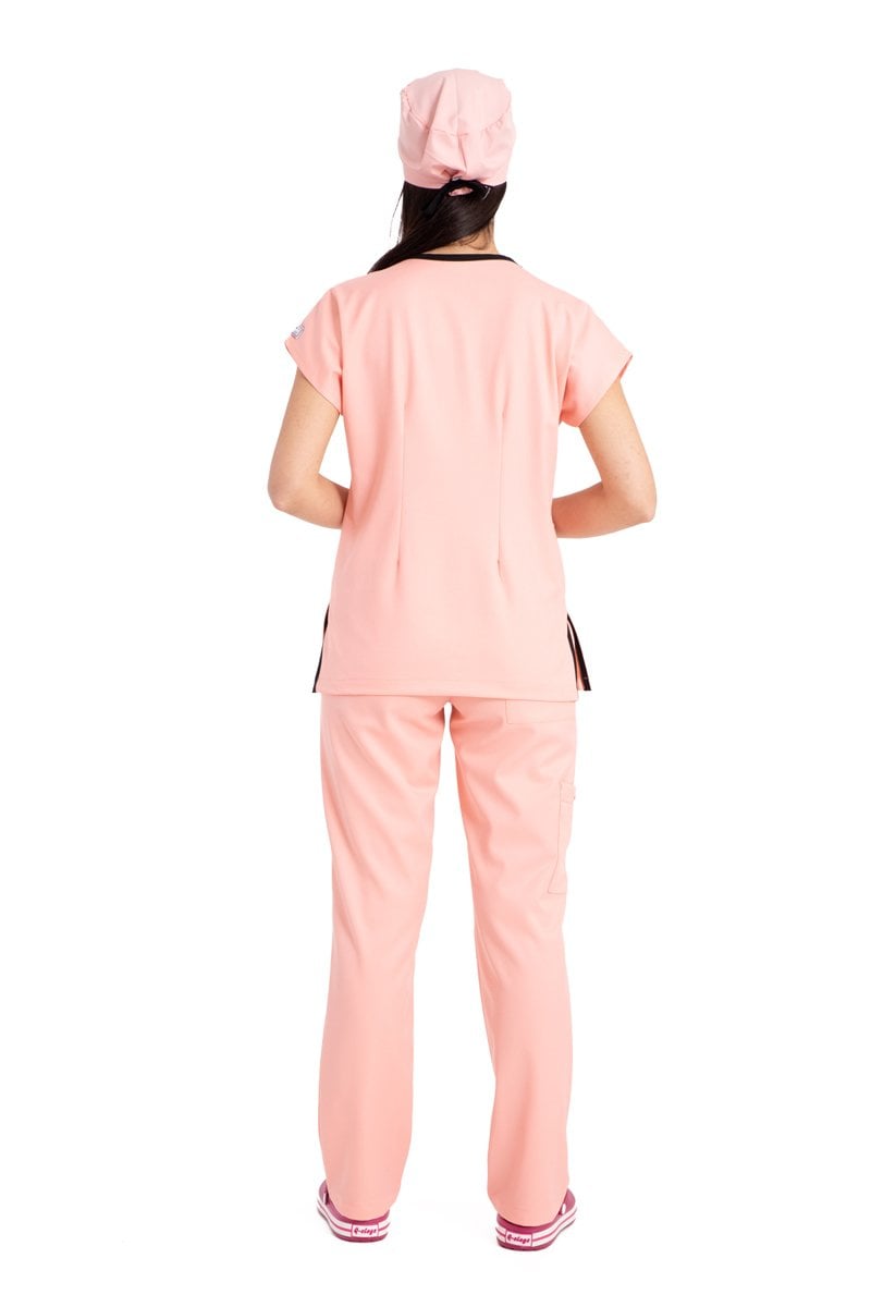 Dr. Elastik Likralı Bayan Cerrahi Nöbet Takımı Pembe