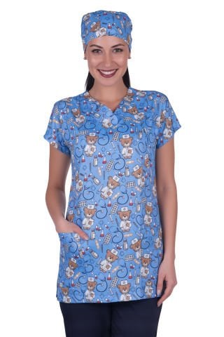 Desenli Tek Üst Bayan Model 3 Dry Touch Kumaş