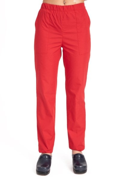 Tesettür hemşire forması terikoton kumaş tst-04 56/7XL Özel Sipariş - Kırmızı