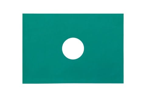 Yeşil Keten Örtü Ortası Delikli 100 Cm*150 Cm