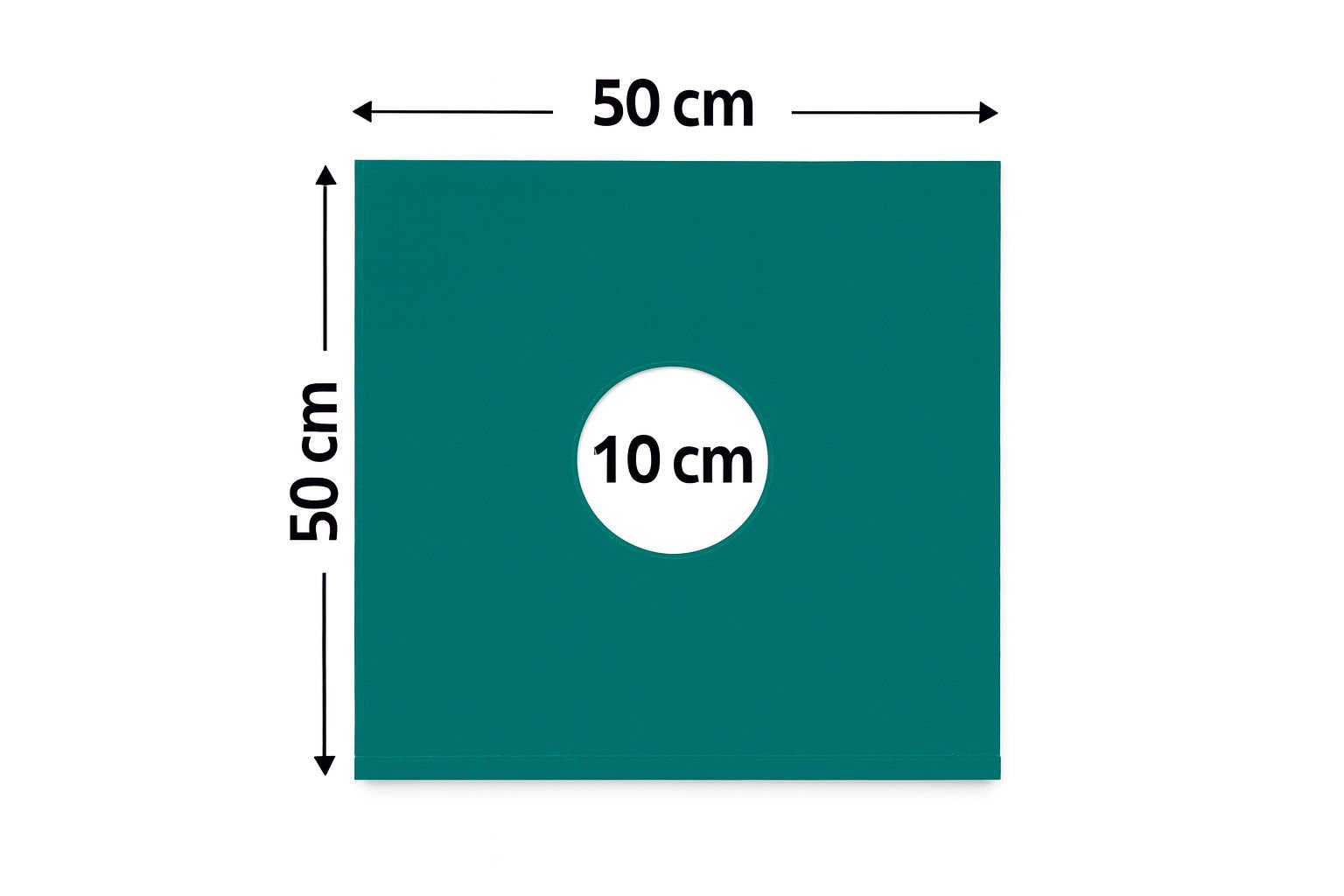Yeşil Keten Örtü Ortası Delikli 50 Cm*50 Cm
