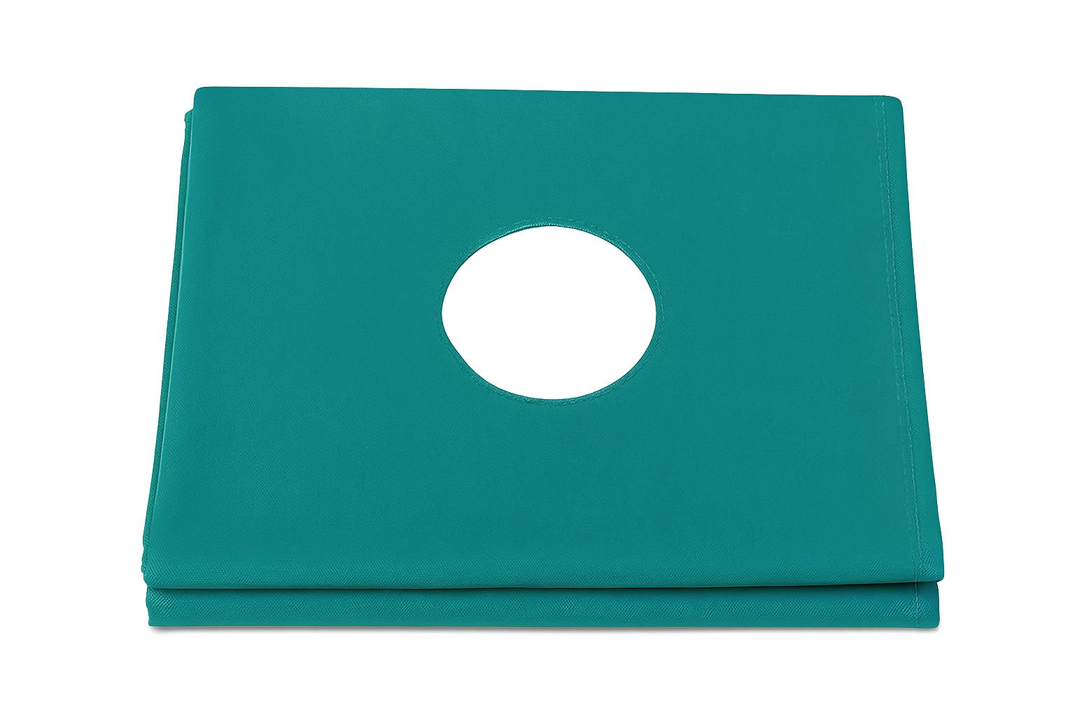 Yeşil Keten Örtü Ortası Delikli 75 Cm 75 Cm