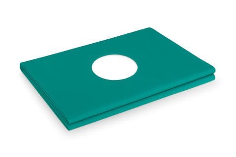 Yeşil Keten Örtü Ortası Delikli 100 Cm 100 Cm