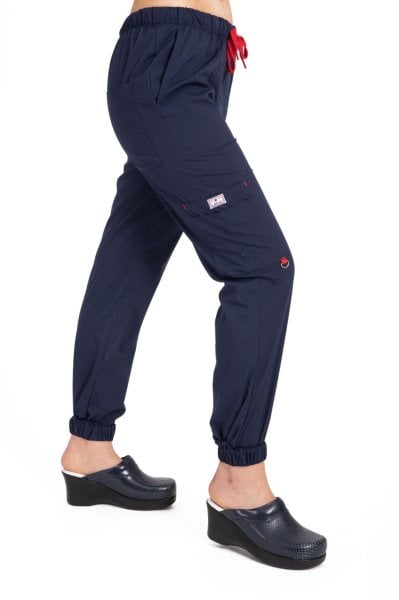 Dr Jogger Scrubs Likralı Koton Kumaş Lacivert Kadın