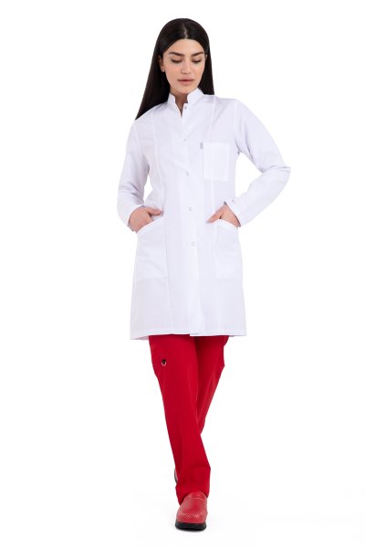 Önlük Bayan Doktor Hakim Yaka Uzun Önlük Bp02