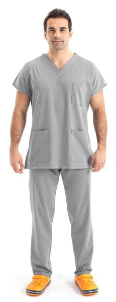 Dr Greys Model Cerrahi Forma Terikoton Erkek Gri