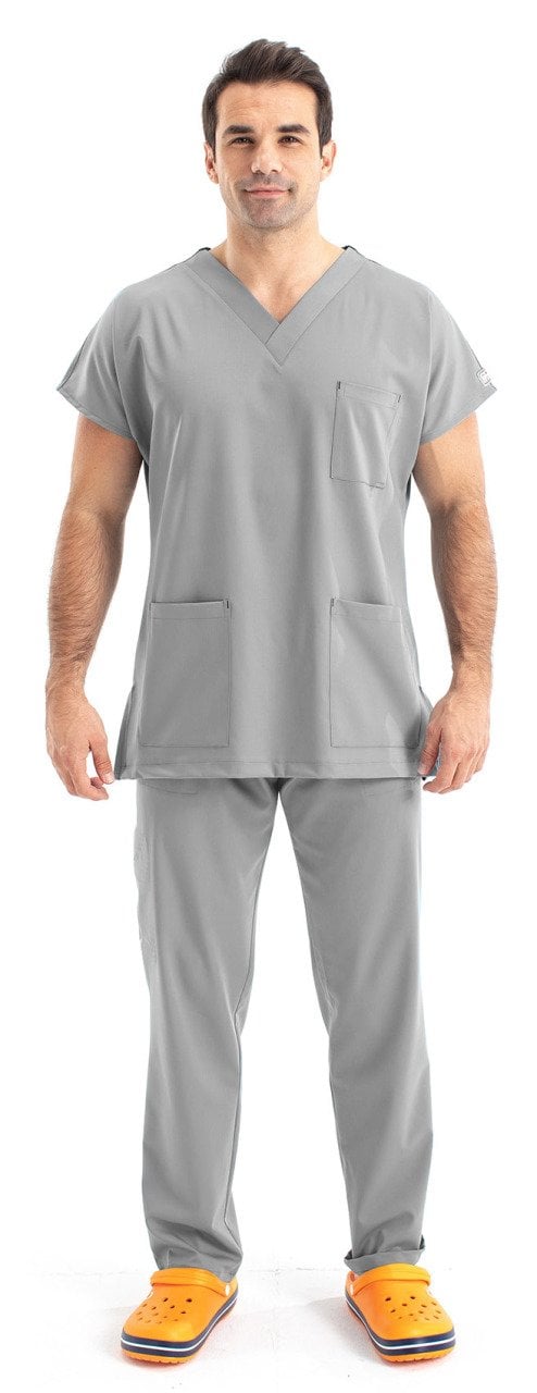 Dr Greys Model Cerrahi Forma Terikoton Erkek Gri