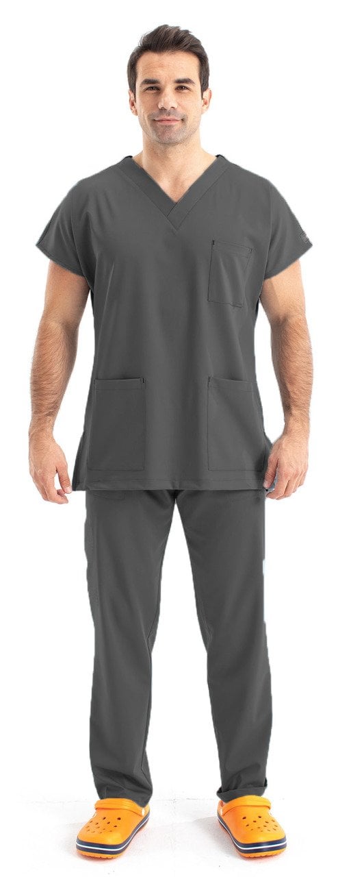Dr Greys Model Cerrahi Forma Terikoton Erkek Füme