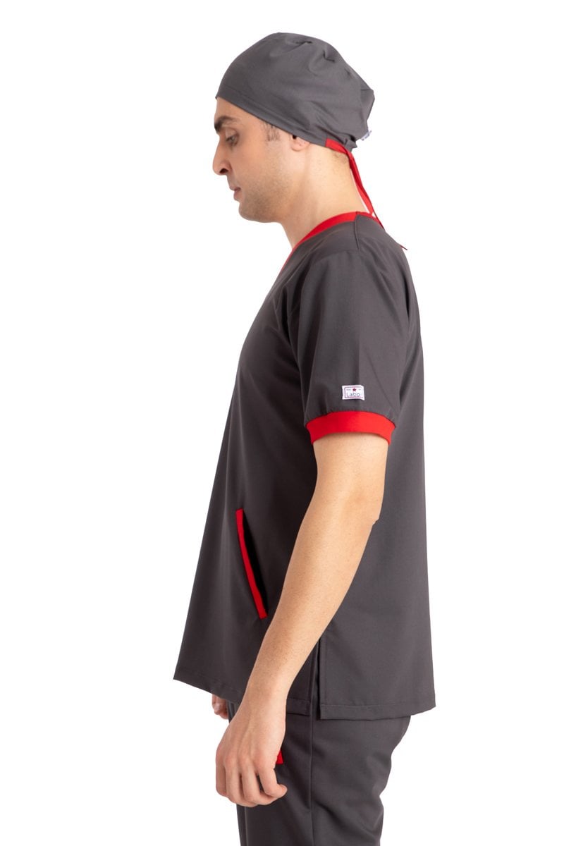 Özel tasarım doktor forması likralı pamuklu füme erkek FT model