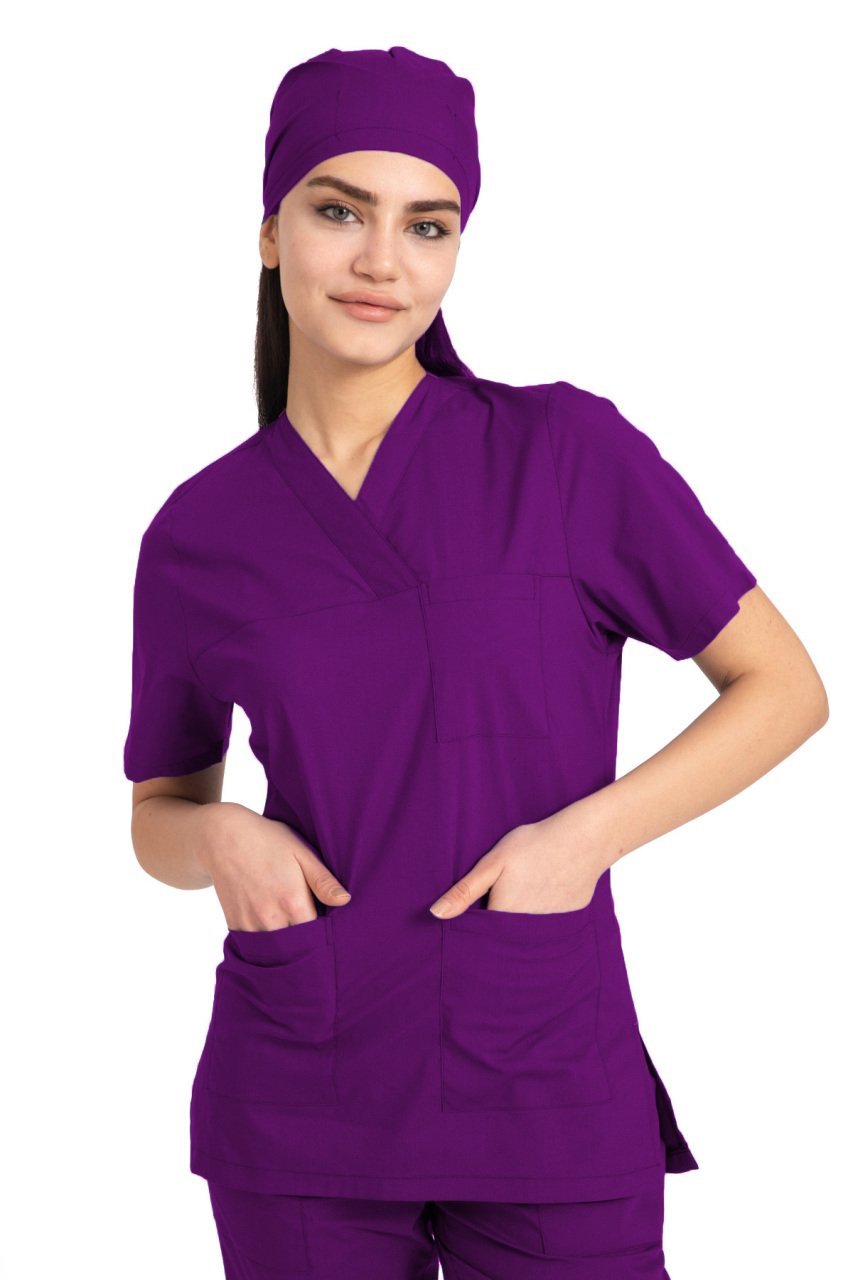 Cerrahi Forma Kadın Mor Terikoton